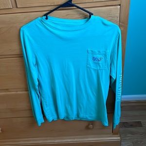 Youth Large Turquoise Vineyard Vines Shirt
